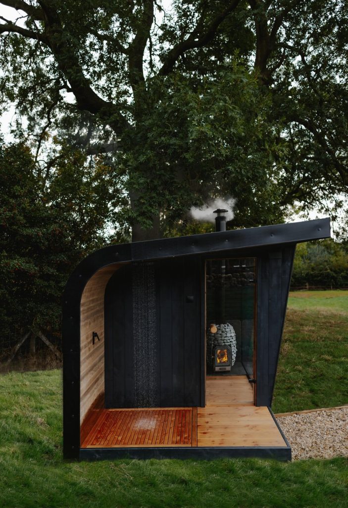Wood Fired private use Sauna at Cowslip Meadows near Market Harborough